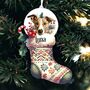Personalised Whippet Christmas Stocking Bauble, thumbnail 2 of 2