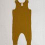 Leaf Chunky Knit Mustard Children's Dungarees, thumbnail 7 of 10