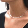 Sterling Silver Sideways Cross Necklace, thumbnail 1 of 4