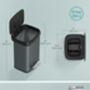 50 L Metal Kitchen Pedal Bin Waste Bin, thumbnail 9 of 10