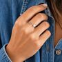 Crystal Initial And Heart Adjustable Ring, thumbnail 1 of 4
