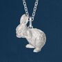 Baby Rabbit Necklace In Sterling Silver, thumbnail 1 of 11