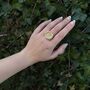 Large Round Crystal Pool Adjustable Ring, thumbnail 1 of 7