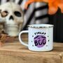Personalised Boo! Halloween Enamel Mug, thumbnail 5 of 11