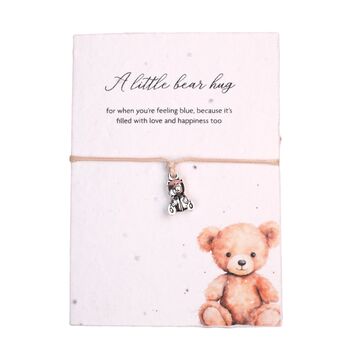 Bear Hug Seeded Card And Bracelet, 2 of 7