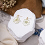 Queen Anne Lace Flower Dangle Stud Earrings, thumbnail 5 of 5