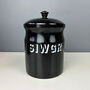 Retro Welsh Tea, Coffee, Sugar Tins Black, thumbnail 2 of 4