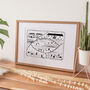 Personalised Hand Drawn Favourite Family Memories Print, thumbnail 1 of 8