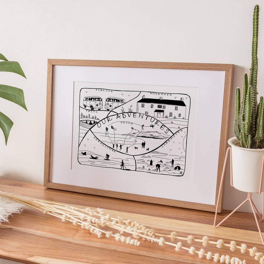 Personalised Hand Drawn Favourite Family Memories Print, 1 of 8
