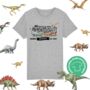 Mini Palaeontologist Dinosaur Kids Organic T Shirt, thumbnail 3 of 5