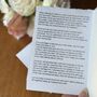 Vow Books Personalised Wedding Vow Cards Cotton Paper, thumbnail 5 of 7