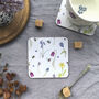 Spring Flower And Bee Melamine Coaster, thumbnail 1 of 4