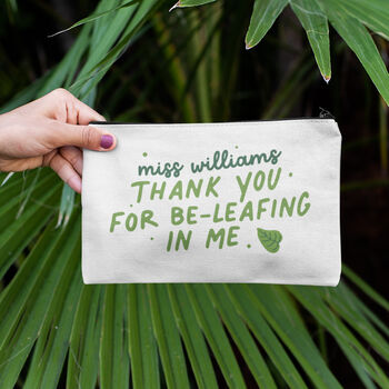 Thank You Gift For Teachers Be Leafing Coaster, 2 of 5