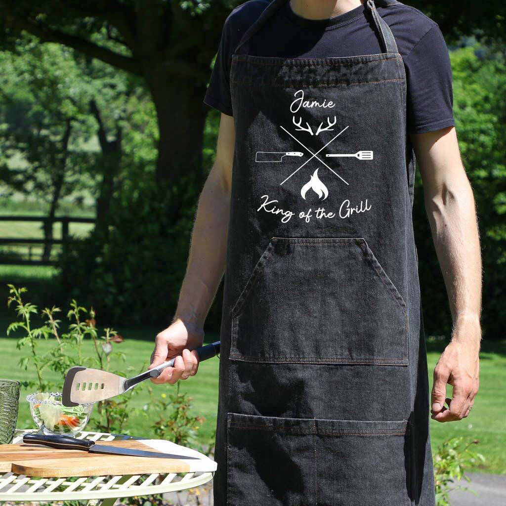 Mens Personalised Barbecue Apron By Dibor