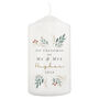 Personalised Christmas Foliage Pillar Candle, thumbnail 6 of 6