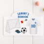 Personalised Sports Football Themed Bedroom Door Sign, thumbnail 2 of 2