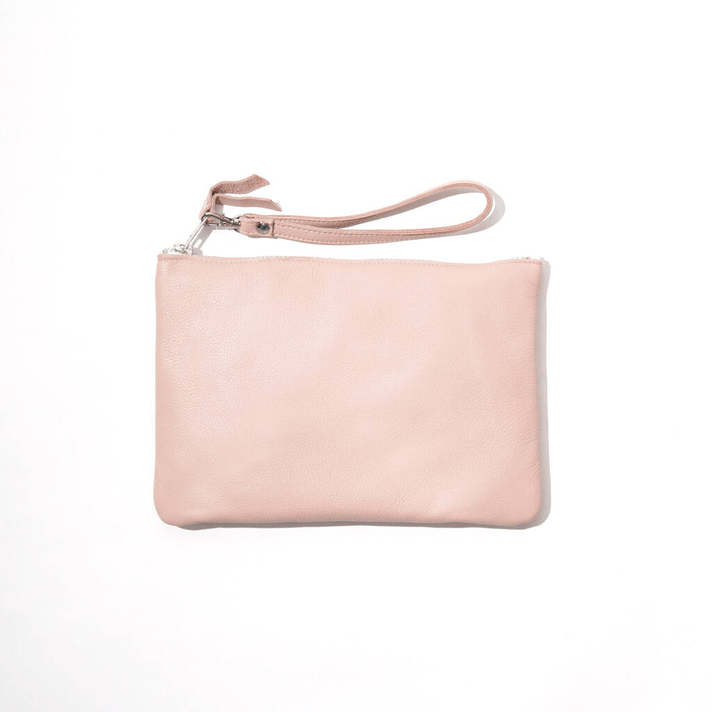 Cowhide Leather Clutch Bag By Suede&Co