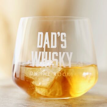 Personalised On The Rocks Whisky Glass, 2 of 2