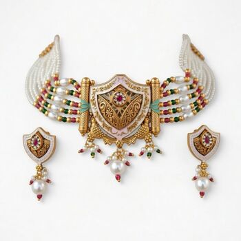 Traditional Multi Strand White Pearl Diana Choker, 4 of 4