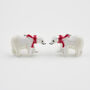 Cosy Polar Bear Silver Stud Earrings, thumbnail 1 of 7