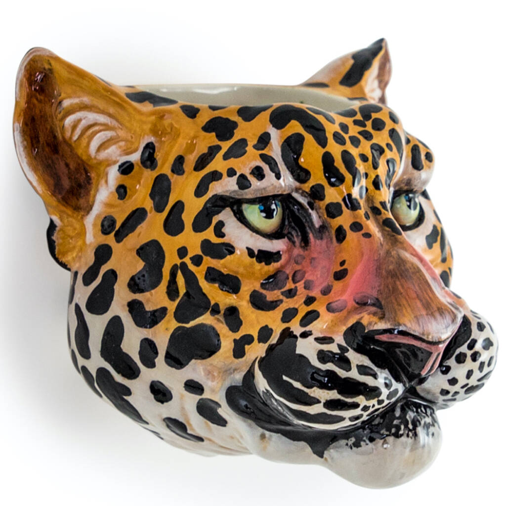 Leopard Head Wall Vase By all things Brighton beautiful