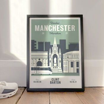 Personalised Manchester Marathon Print, Unframed, 2 of 4
