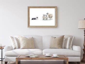 Swaledale Sheep And Border Collie Print, 4 of 4