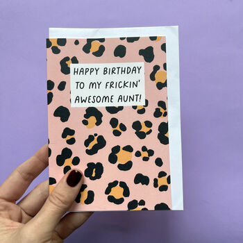 Leopard Birthday Relations, Wordy Card, 2 of 8