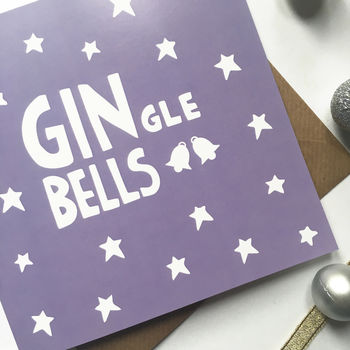 Gin Christmas Card Gingle Bells, 2 of 3