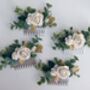 Gold And Ivory Bridal Flower Hair Comb, thumbnail 2 of 3
