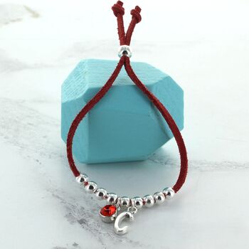 Kids Personalised Birthstone Slider Bracelet, 3 of 12
