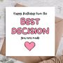 Card For Husband | Funny Birthday Card, thumbnail 1 of 3