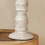 Wooden Candlestick White Distressed, thumbnail 4 of 6