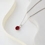 Ruby Red Swarovski Crystal Single Stone Necklace, thumbnail 2 of 3