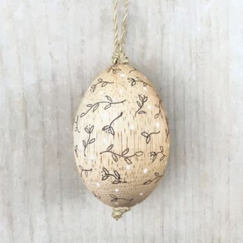 Hanging Wooden Egg Set Of Four, 5 of 9