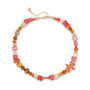 Coral Orange Yellow Jade Stone And Shell Beade Necklace, thumbnail 1 of 2