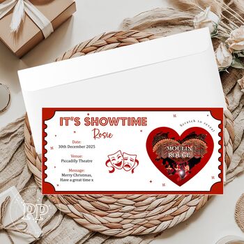 Personalised Theatre Ticket, Theatre Scratch Reveal Card, 9 of 10