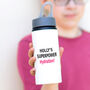 Design Your Own Personalised Supergirl Water Bottle, thumbnail 2 of 3