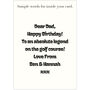 'Par'vellous Birthday Golf Card + Four Bamboo Tees, thumbnail 2 of 2