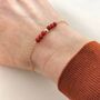 Red Carnelian Beaded Bracelet, thumbnail 1 of 2