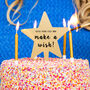 'Make A Wish' Gold Star Cake Topper, thumbnail 2 of 6