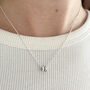 Sterling Silver Personalised Initial Cube Necklace, thumbnail 1 of 7