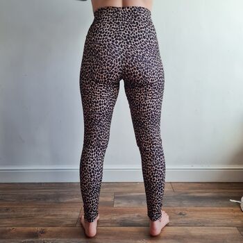 Leopard Print Adult Festival Leggings, 2 of 5