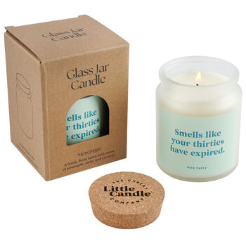 Funny 40th Birthday Candle • “Smells Like Your Thirties Have Expired” • Scented Jar Candle • Gift For Her • Gifts For Him • Humour Candle, 3 of 4