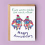 Sheep Couple Anniversary Card, thumbnail 1 of 2