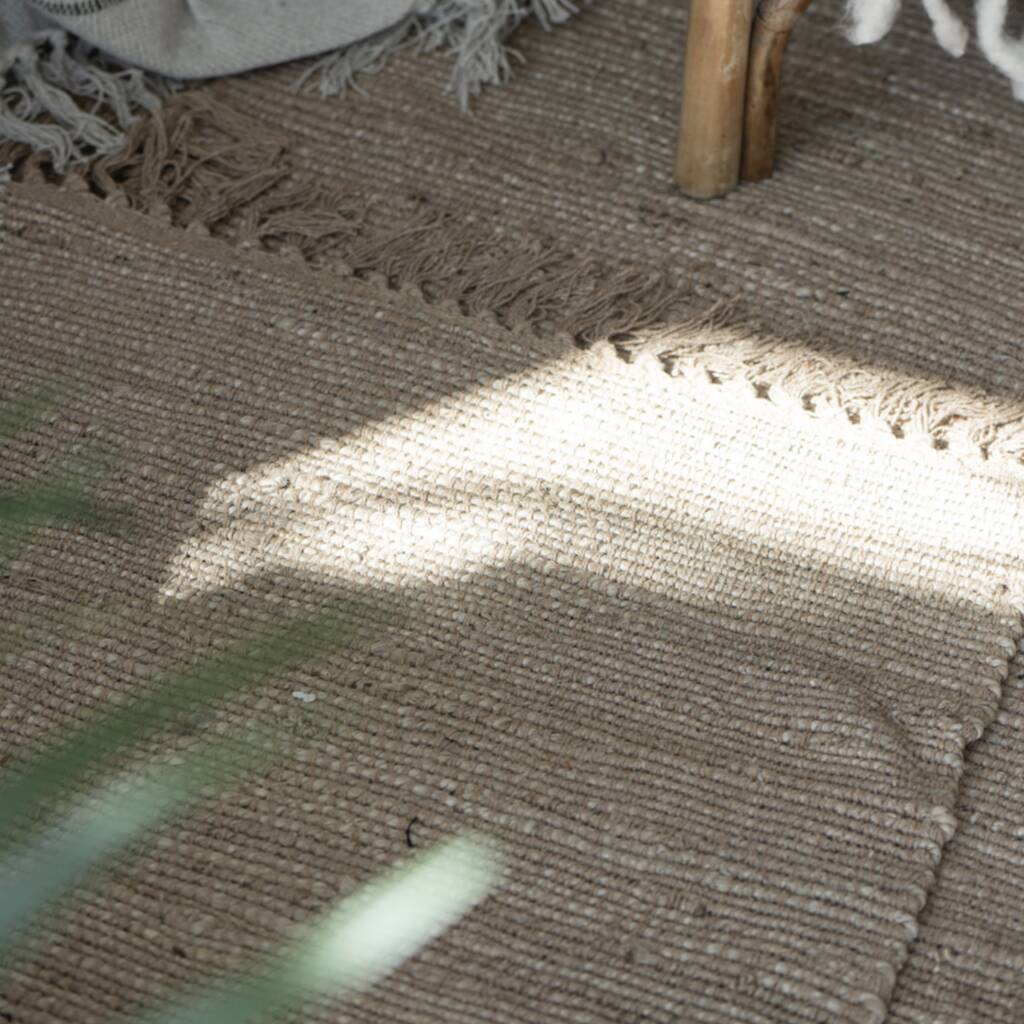 Jute And Cotton Rug, 1 of 3