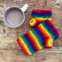 Woollen Rainbow Handwarmer Gloves, thumbnail 1 of 5