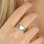 Sterling Silver Heart Love Signet Ring, thumbnail 1 of 6
