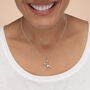 Sterling Silver Origami T Rex Dinosaur Charm Necklace, thumbnail 3 of 6