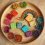 Handcrafted Wooden Dot Cuboids In Rainbow, thumbnail 7 of 11